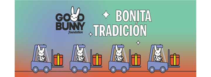 Bad Bunny hands out gifts to children at 'Bonita Tradicion